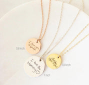 Personalized Handwriting Disc Charm