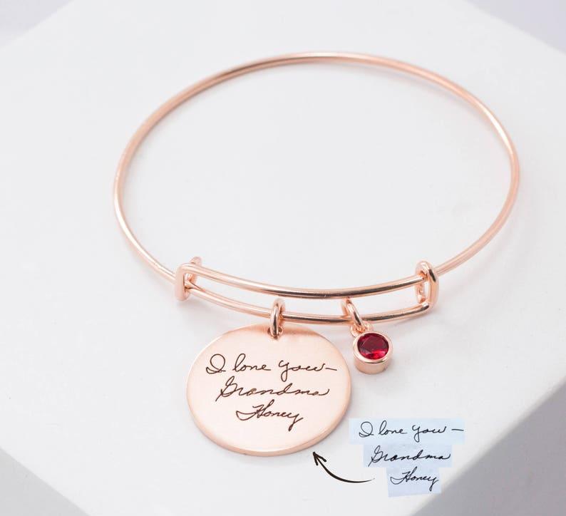 Personalized Handwriting Engraved Bracelet