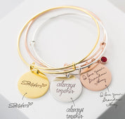 Personalized Handwriting Engraved Bracelet