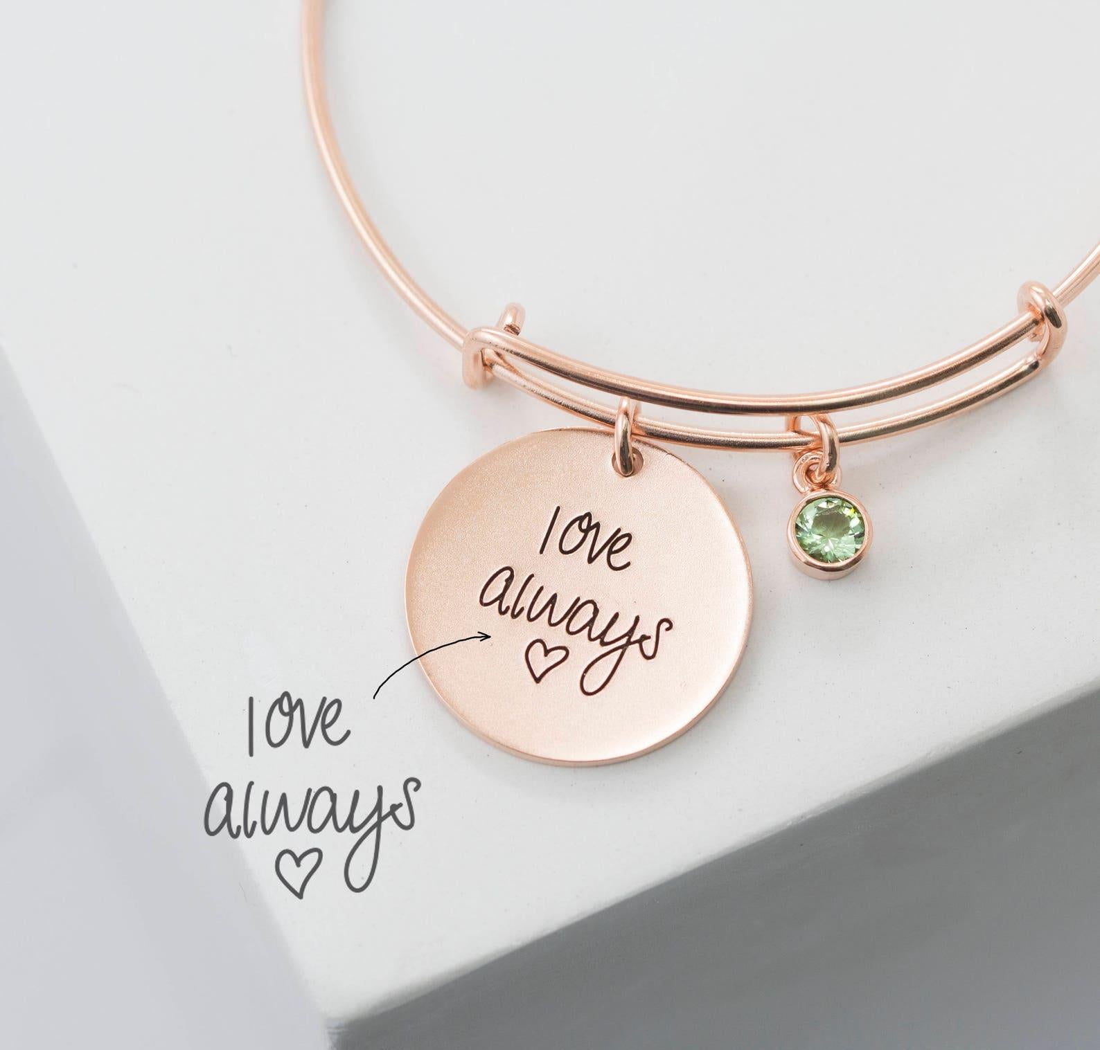 Personalized Handwriting Engraved Bracelet