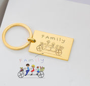 Engraved Handwriting Quote Keychain