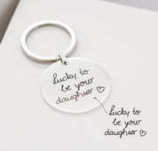 Engraved Handwriting Quote Keychain