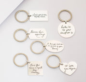 Engraved Handwriting Quote Keychain