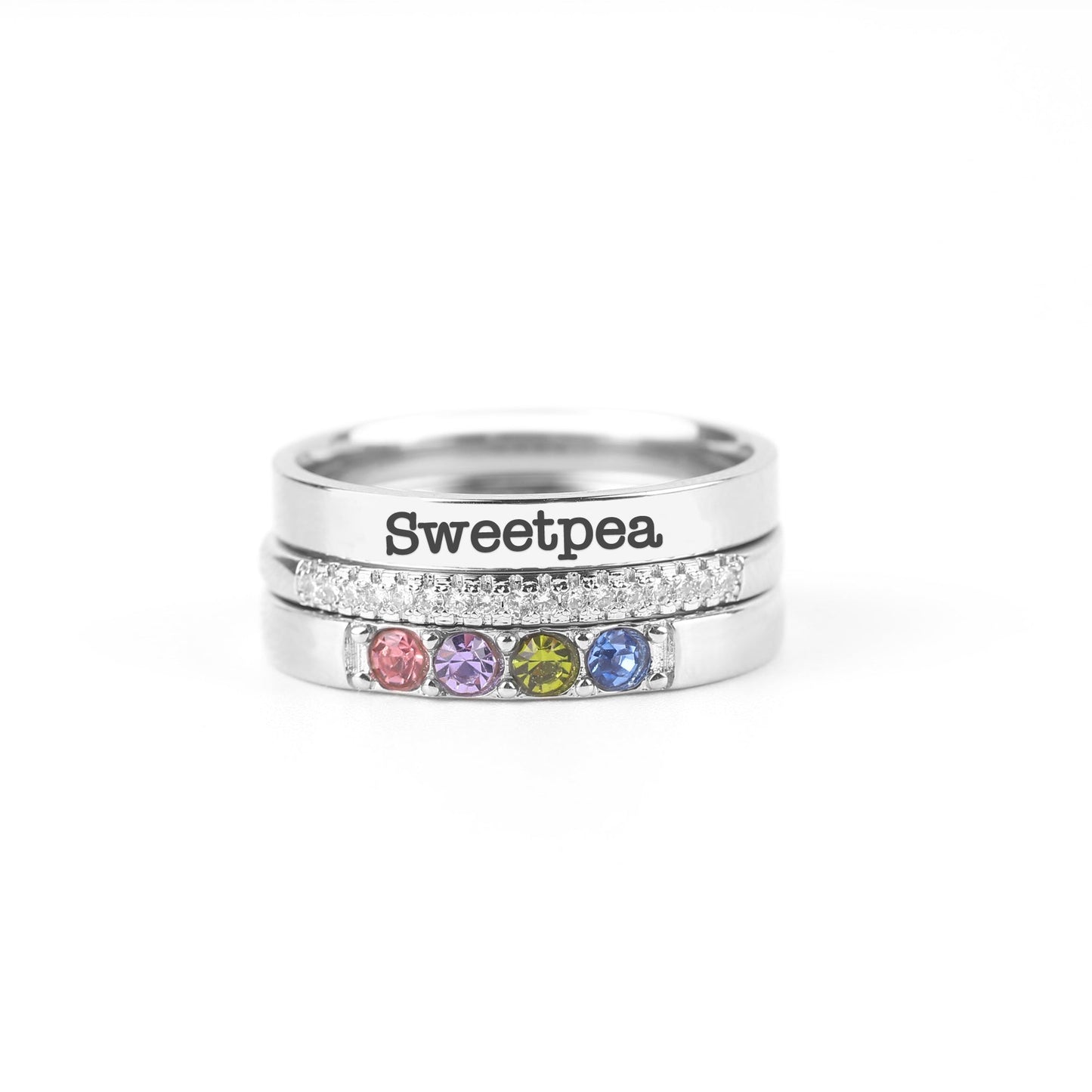 Custom Birthstone Stacking Rings