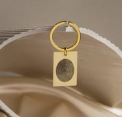 Personalized Fingerprint Handwriting Keychain