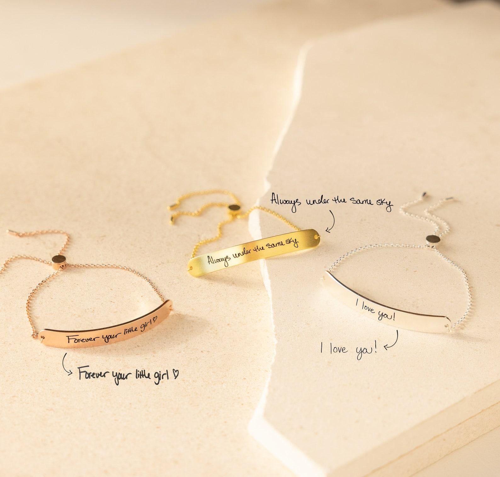 Personalized Handwriting Bracelet for Friends