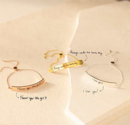 Personalized Handwriting Stackable Bracelet