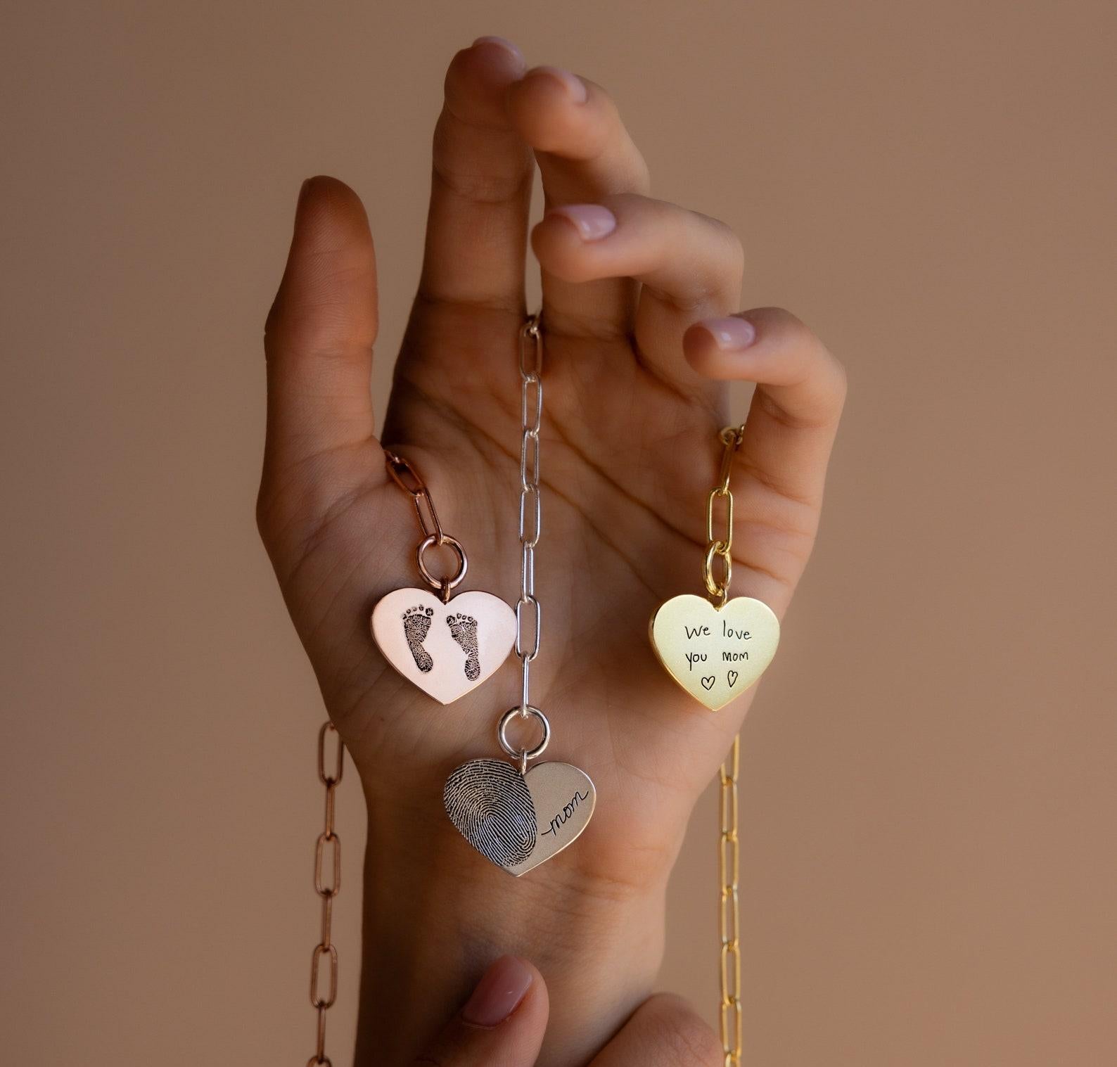 Handwriting Charm Bracelet in Sterling Silver