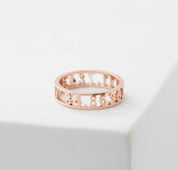 Personalized GPS Coordinates Stacking Ring