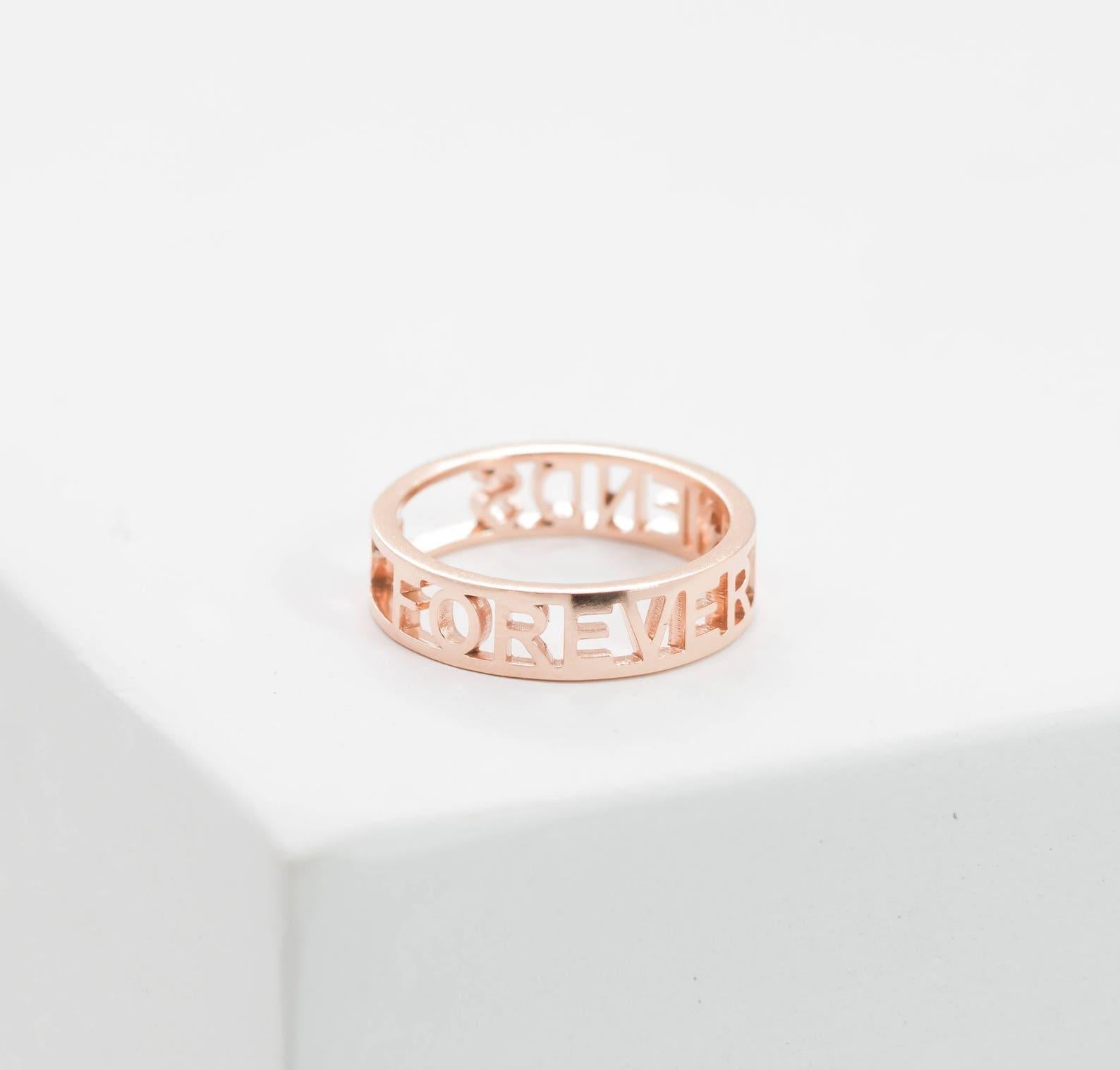 Personalized Sterling Silver Yoga Ring