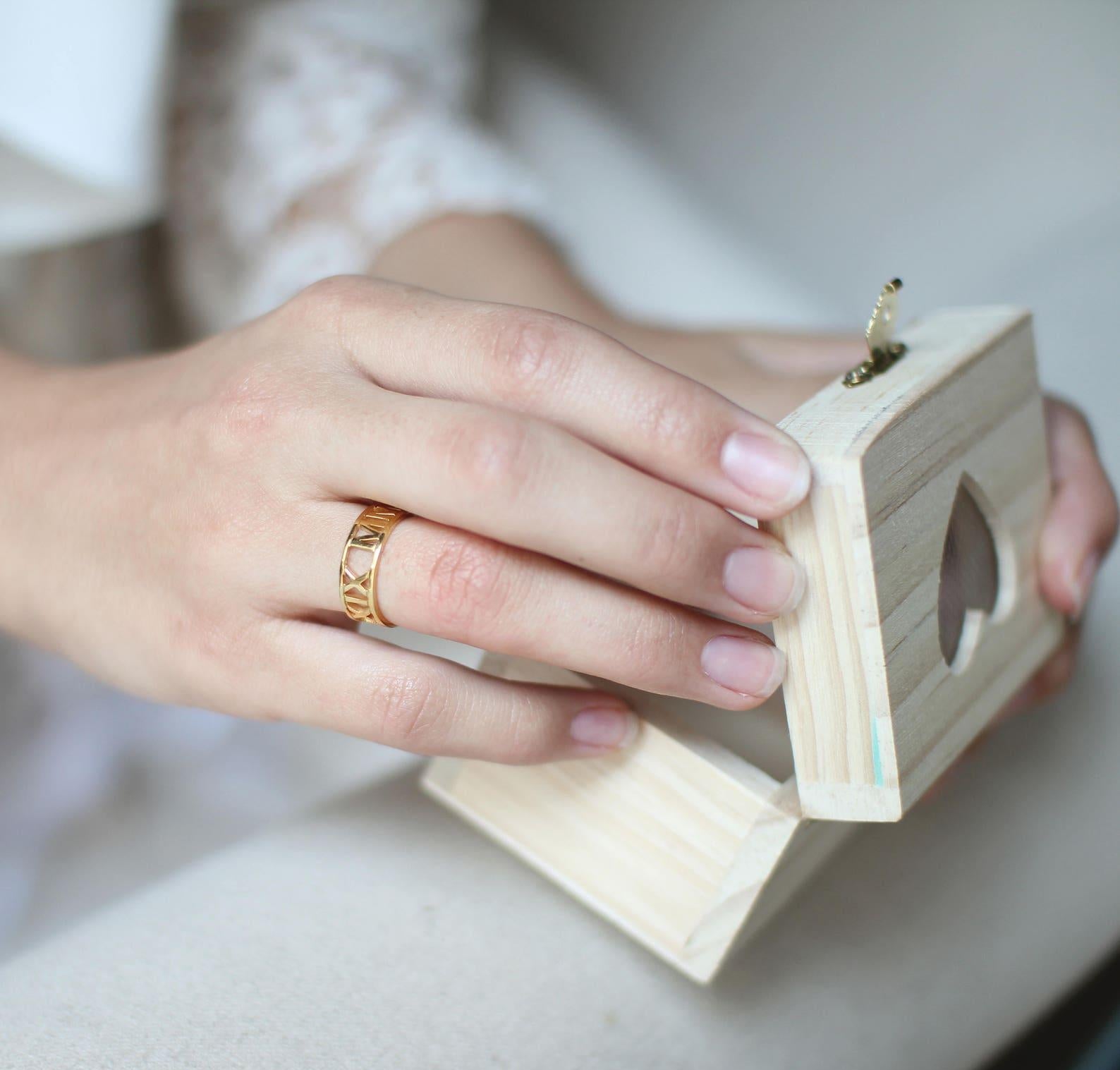 Personalized Sterling Silver Yoga Ring