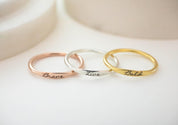 Personalized Delicate Name Stacking Ring