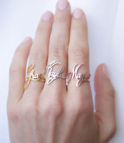 Personalized Children Name Ring in Sterling Silver