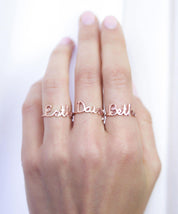 Personalized Children Name Ring in Sterling Silver