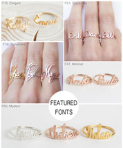 Personalized Children Name Ring in Sterling Silver