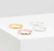 Personalized Mixed Metal Stacking Ring