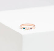 Personalized Mixed Metal Stacking Ring