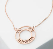 Personalized Roman Numerals Necklace for Mom