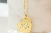 Personalized Handwriting Heart Necklace