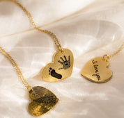 Personalized Handwriting Heart Necklace