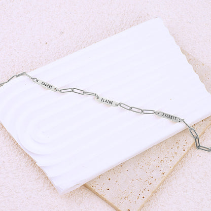 Personalized Paperclip Name Necklace