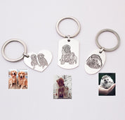 Personalized Kid Drawing Keychain Charm