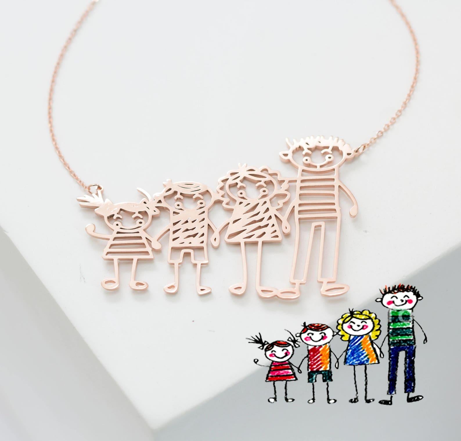 Custom Kid Artwork Necklace