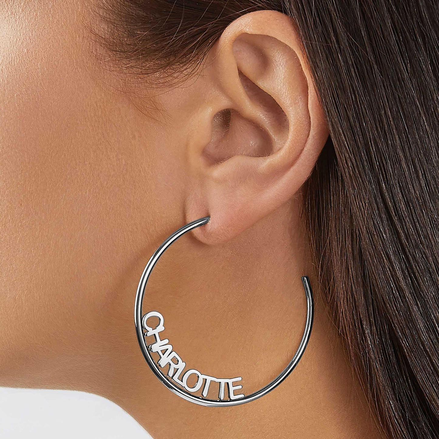 Custom Name Hoop Earrings