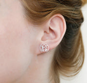 Personalized Monogram Stud Earrings for Her