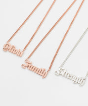 Personalized Old English Name Necklace