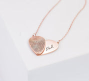 Adjustable Heart Fingerprint Necklace