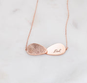 Adjustable Heart Fingerprint Necklace