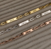 Personalized Name Bar Necklace for Baby Shower