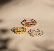 Personalized Double Name Statement Ring