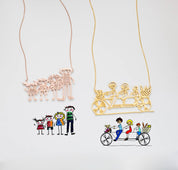 Custom Children's Drawing Necklace