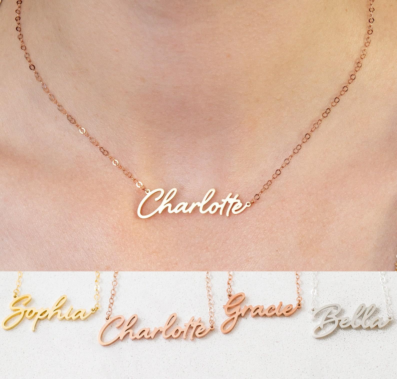 Sterling Silver Name Necklace Gift