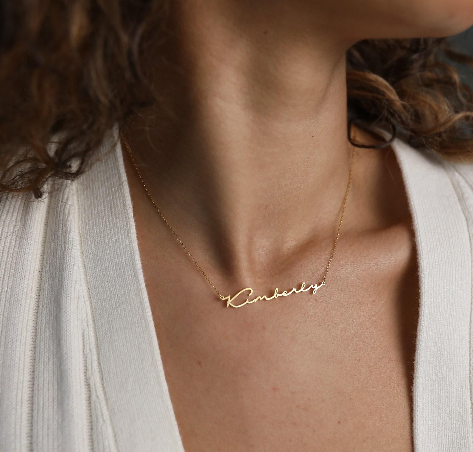 Minimalist Sterling Silver Name Necklace