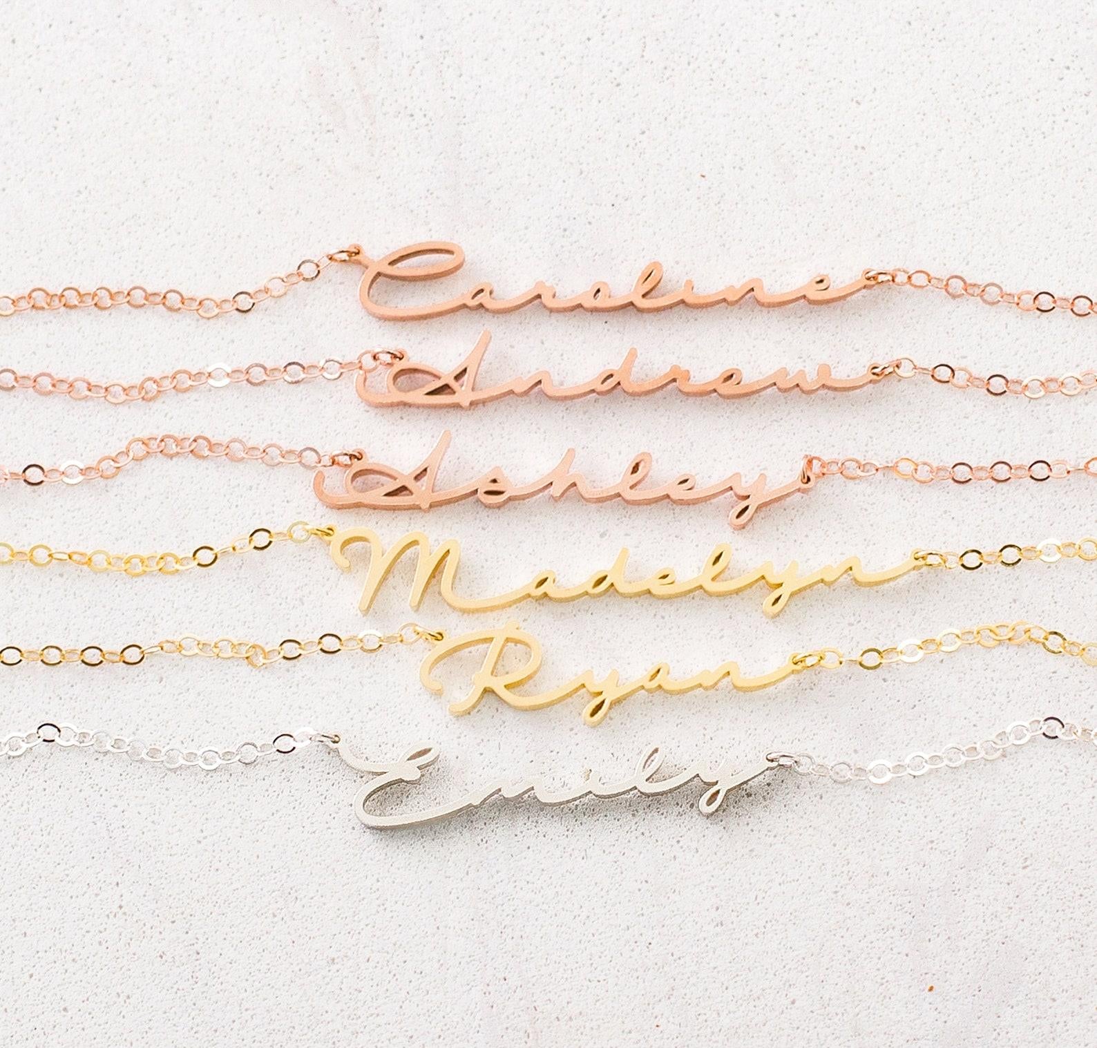 Minimalist Sterling Silver Name Necklace