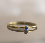 Minimalist Sterling Silver Birthstone Ring