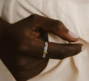 Minimalist Birthstone Sterling Silver Ring