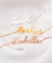 Personalized Dainty Name Bracelet in Rose Gold