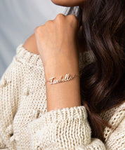 Personalized Dainty Name Bracelet in Rose Gold