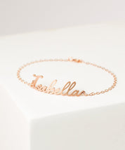 Personalized Dainty Name Bracelet in Rose Gold