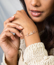 Personalized Dainty Name Bracelet in Rose Gold