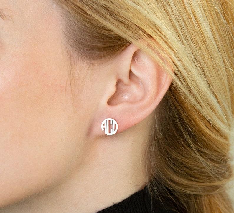 Personalized Dainty Monogram Earrings