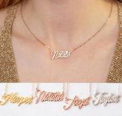 Minimalist Name Necklace in Sterling Silver