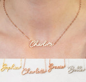 Minimalist Name Necklace in Sterling Silver