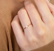 Personalized Initial Ring in Sterling Silver