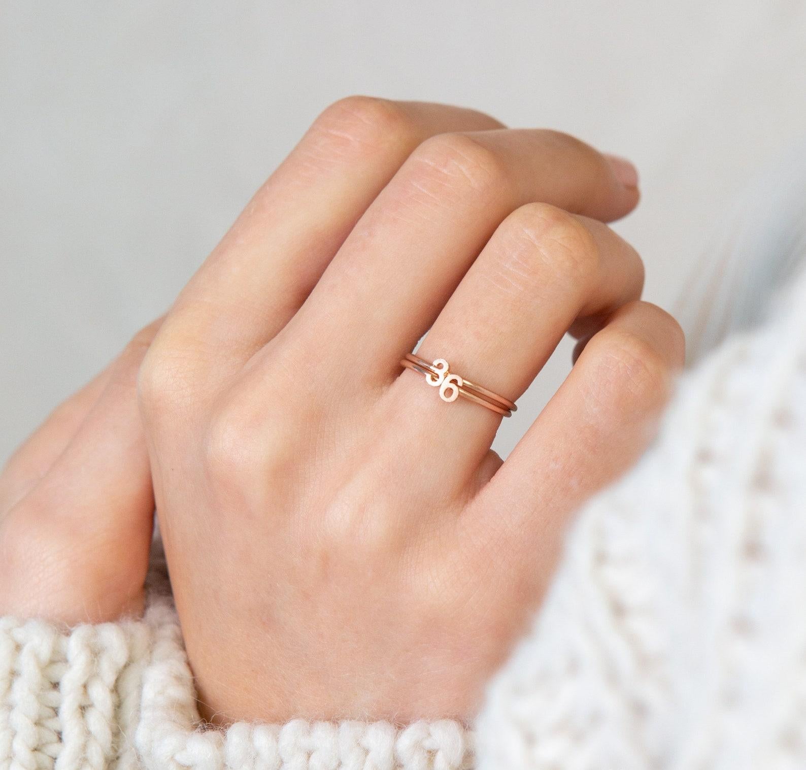 Personalized Initial Ring in Sterling Silver