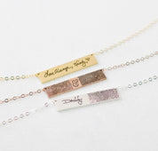 Fingerprint Necklace in Silver Gold Rose Gold